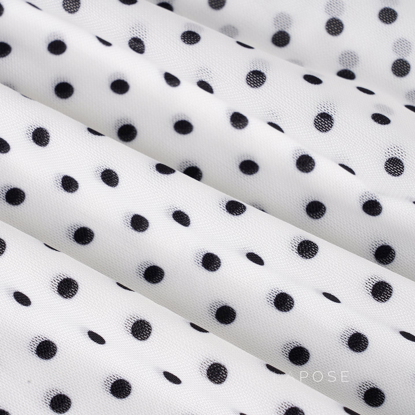 Izel Polka Dot Mesh Midi Skirt