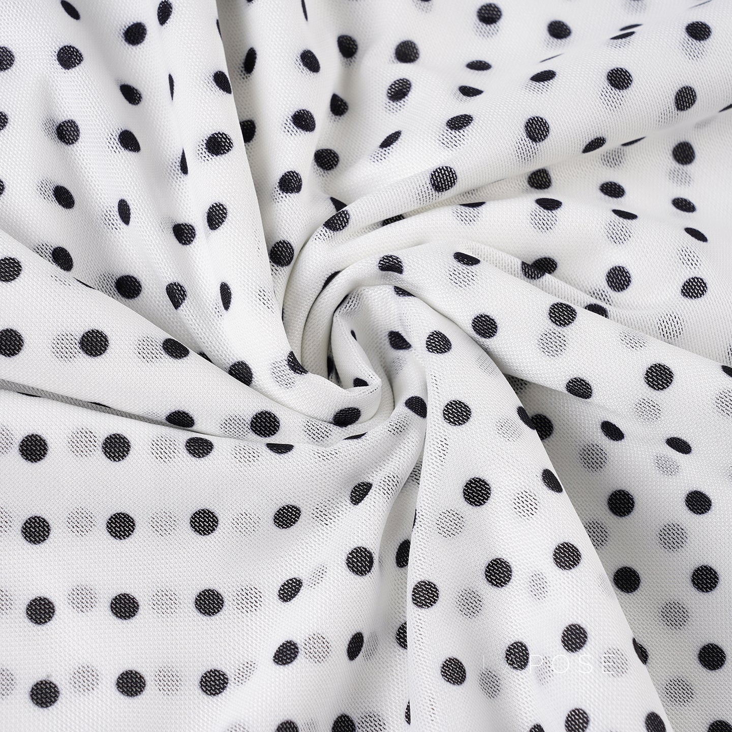 Izel Polka Dot Mesh Midi Skirt