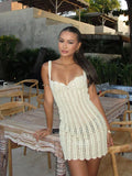 LaPose Jacklynn Pearled Knit Mini Dress