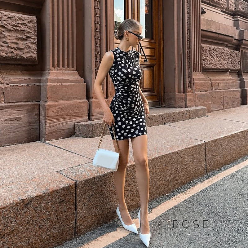 Jaelle Polka Dot Mini Dress [VRCATLNX]