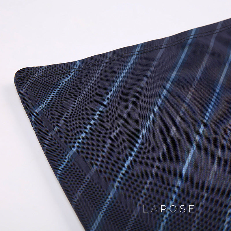 Jaelyn Striped Mesh Midi Skirt [GMW2HGCN]