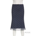 Jaelyn Striped Mesh Midi Skirt [D4WCROYN]