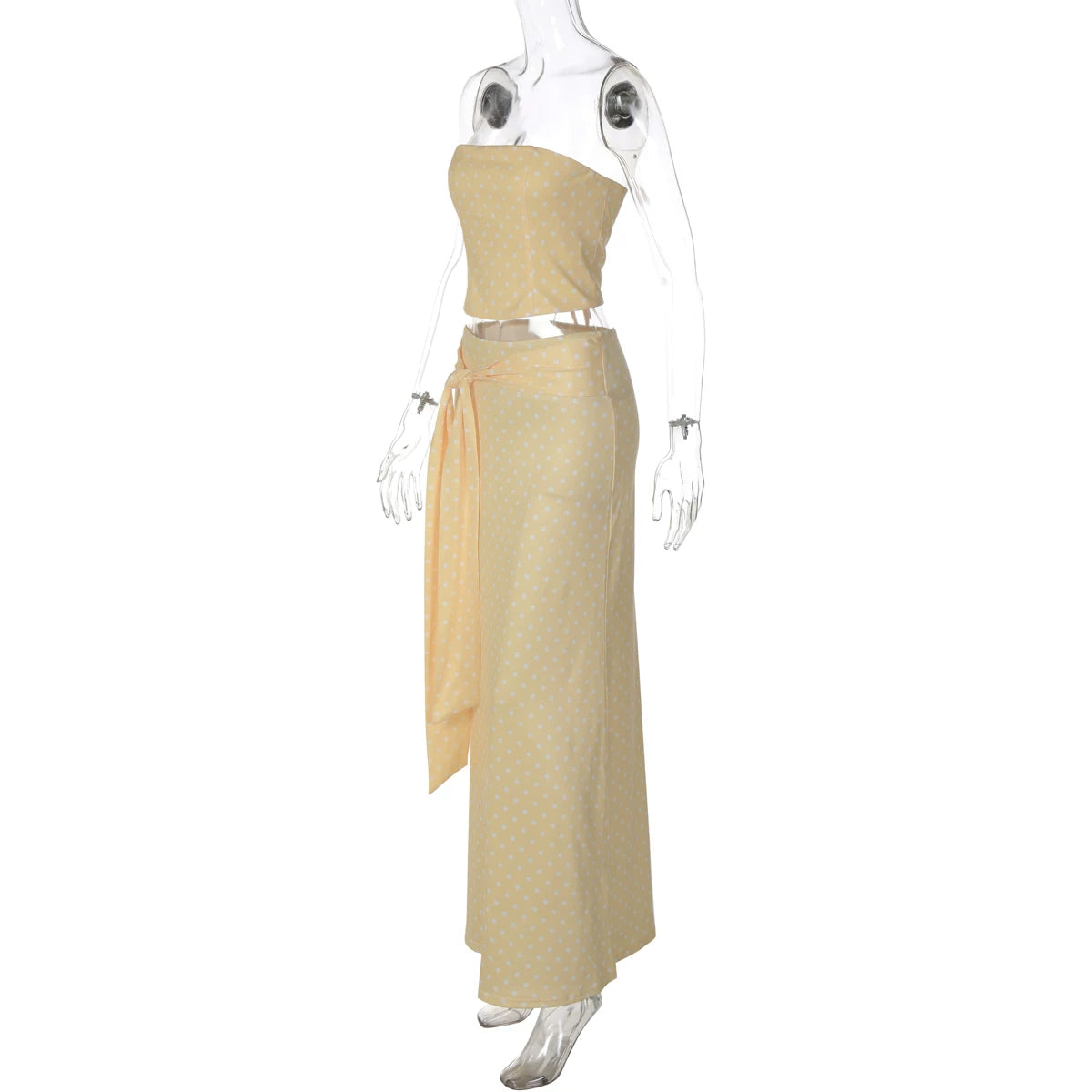 LaPose - Jaicee Polka Dot Maxi Skirt Set