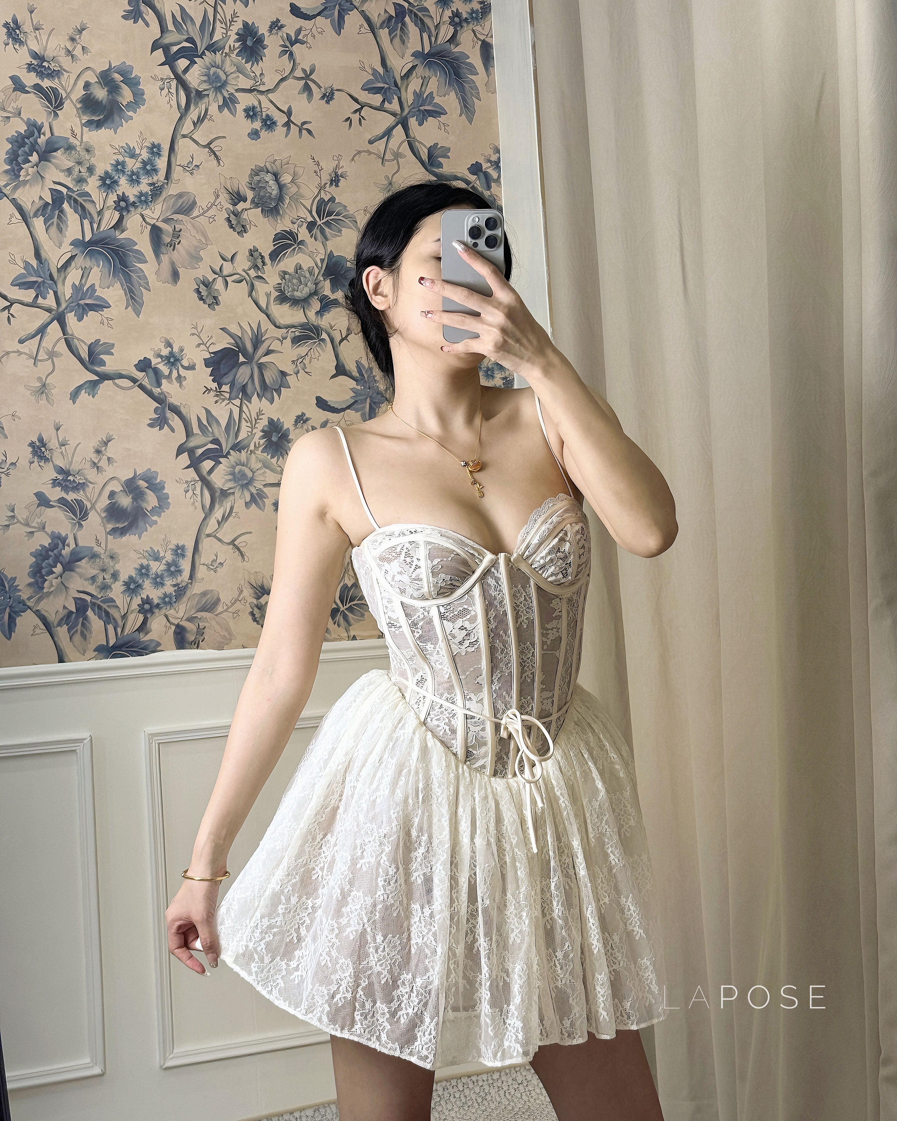 Jaleah Lace Corset Mini Dress