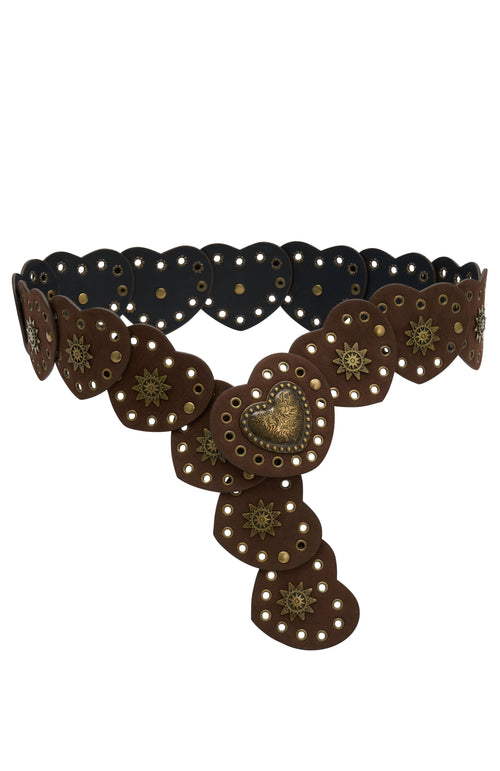 LaPose Jaleigh Chunky Heart Buckle Belt