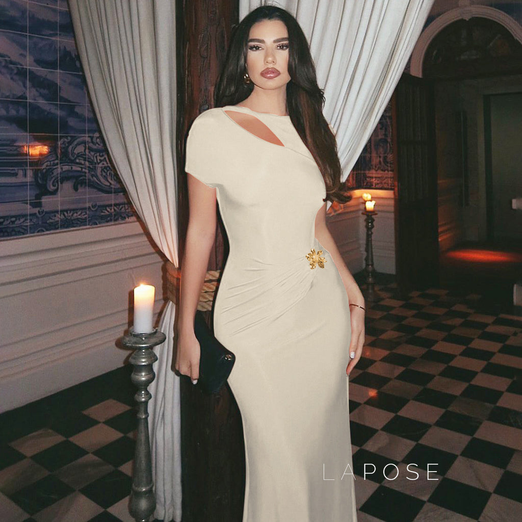 Jaleyah Backless Midi Dress [A9JW7WR3]