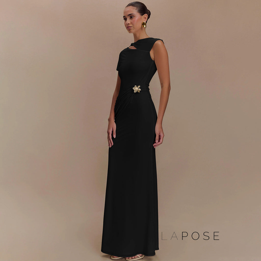 Jaleyah Backless Midi Dress [MA39W2BV]