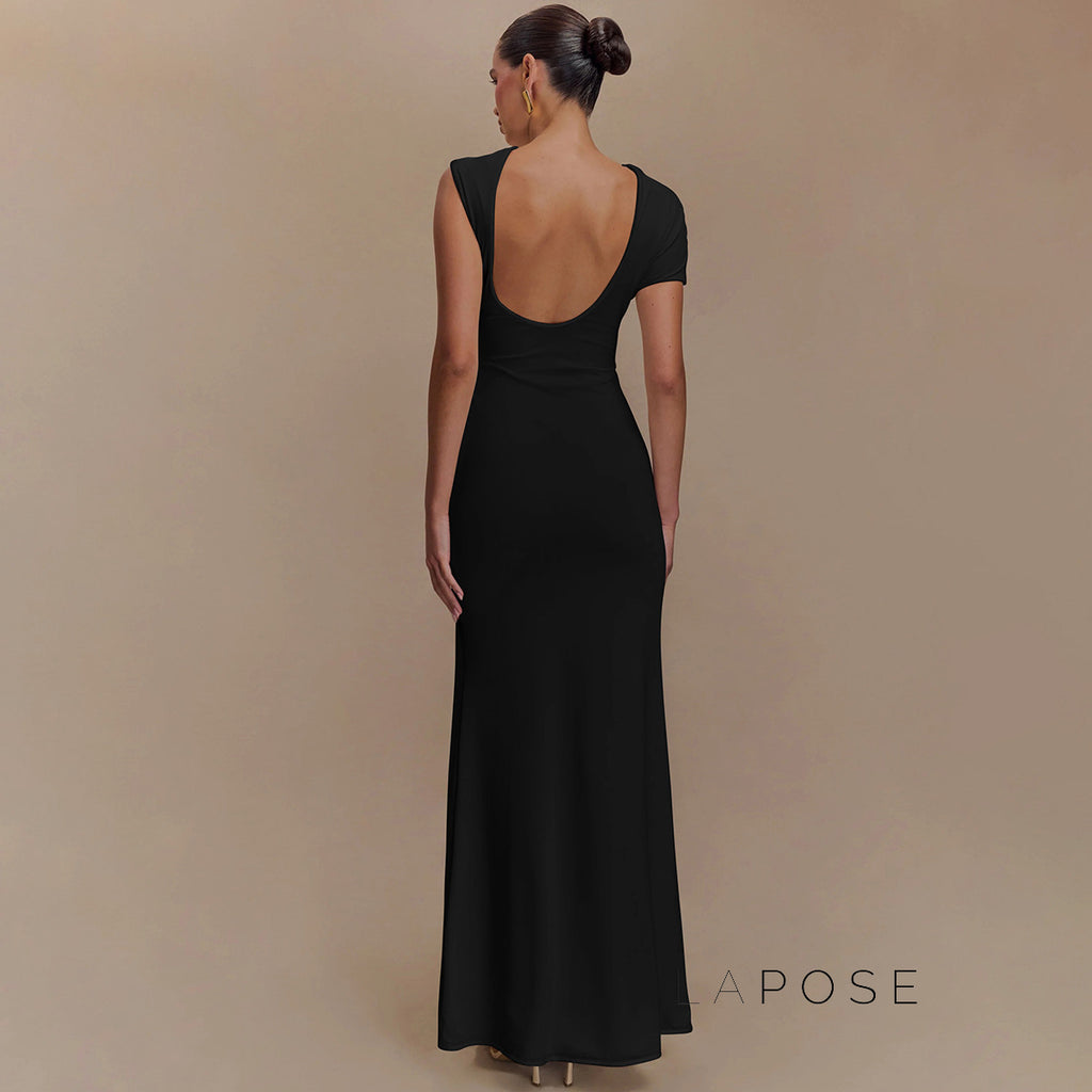 Jaleyah Backless Midi Dress [2JNSUUOA]