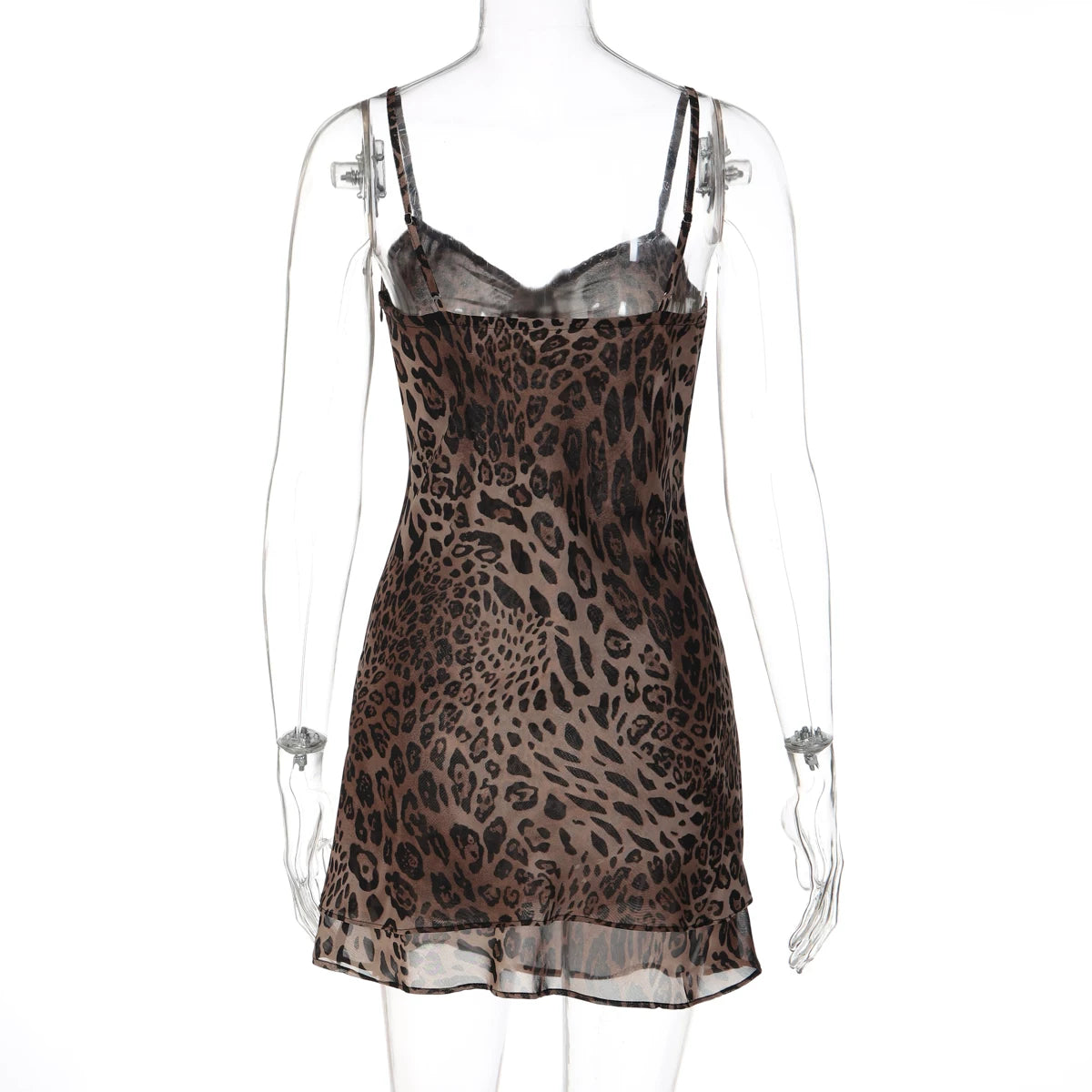 LaPose - Jaliyah Leopard Ruffle Mini Dress