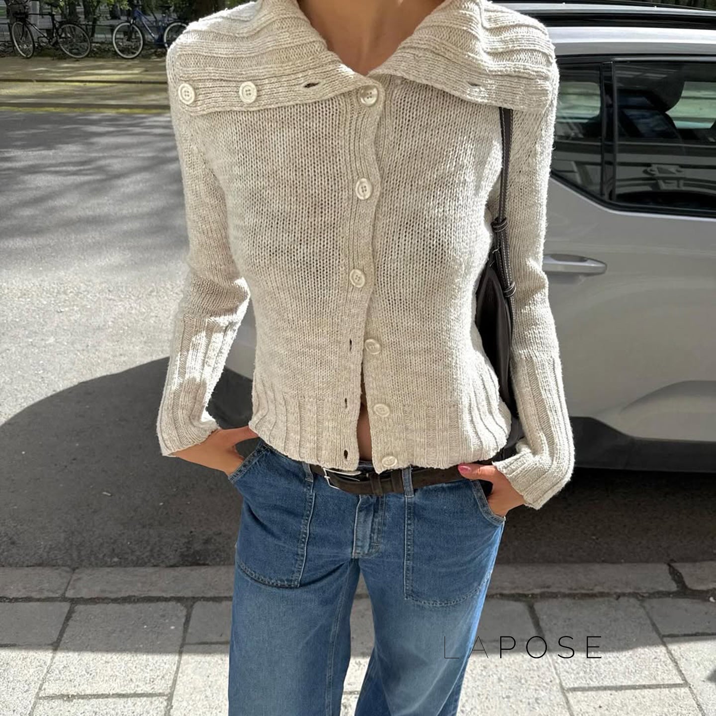 Jamileth Knit Button-Up Cardigan [OPMM8HBH]