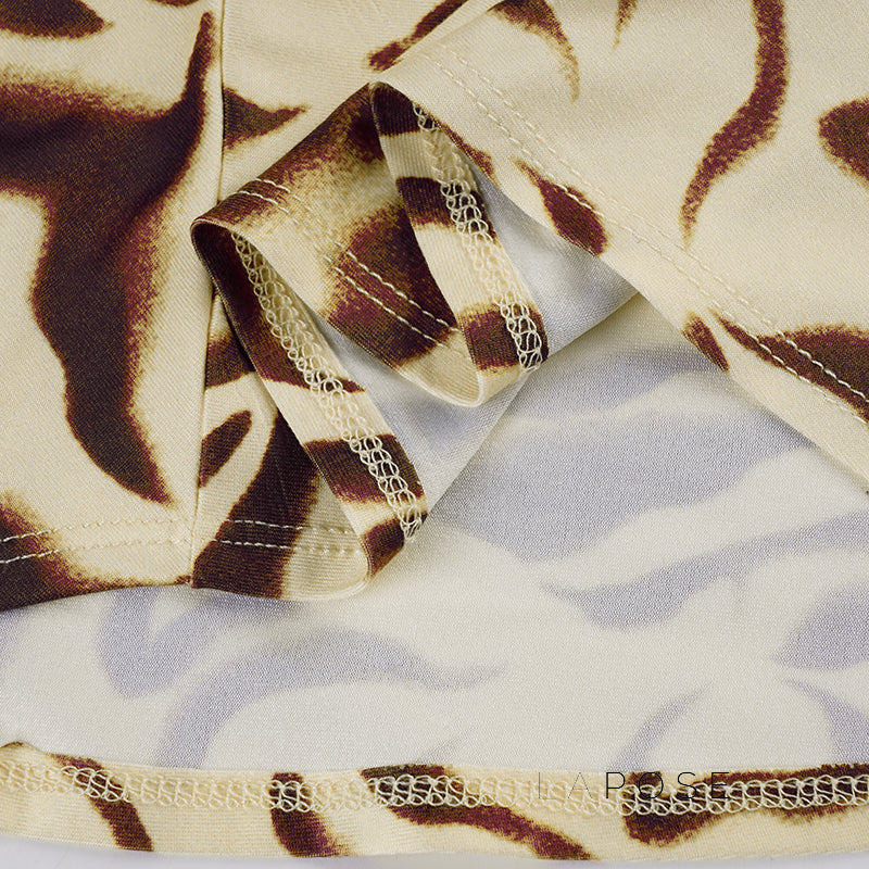 Jannat Retro Ripple Midi Skirt [VGUWPDOL]