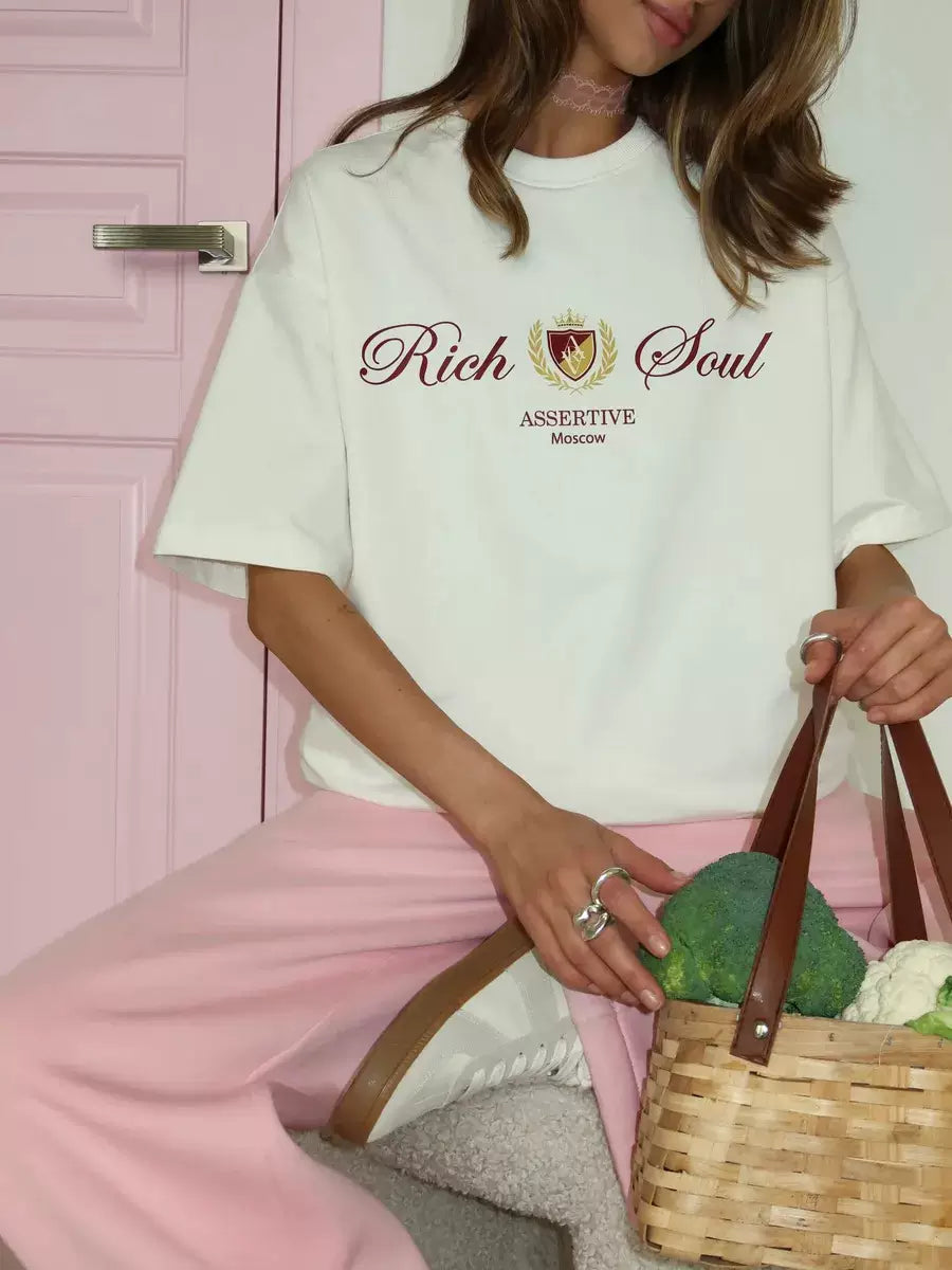 LaPose - Jannat Rich Soul Graphic Tee - White Color