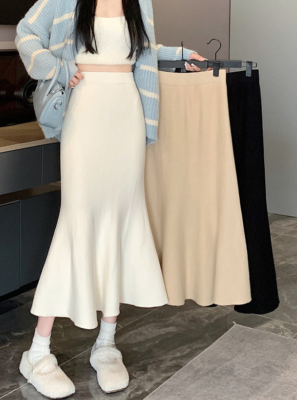 Janyla Knit Fishtail Skirt [RYMBV5JW]