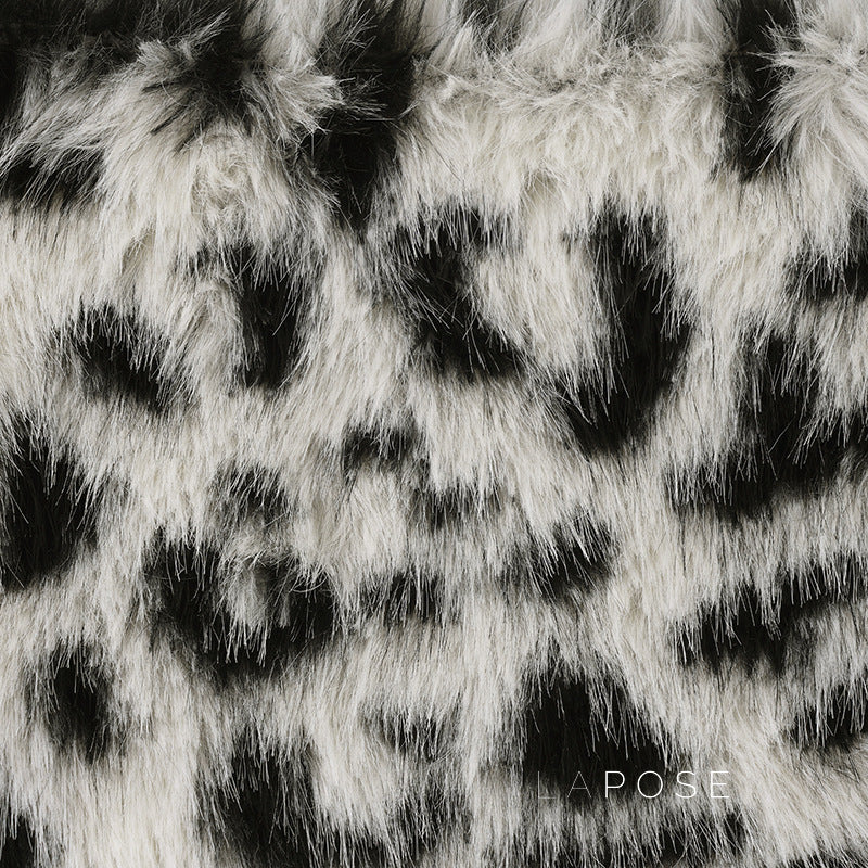 Jasmin Plush Leopard Mini Skirt [TOC9E8BQ]