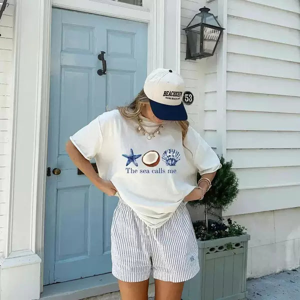 Javeah Sea Graphic Oversized T-Shirt