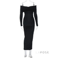 Jaxyn Off Shoulder Bodycon Dress [F19K7D8B]