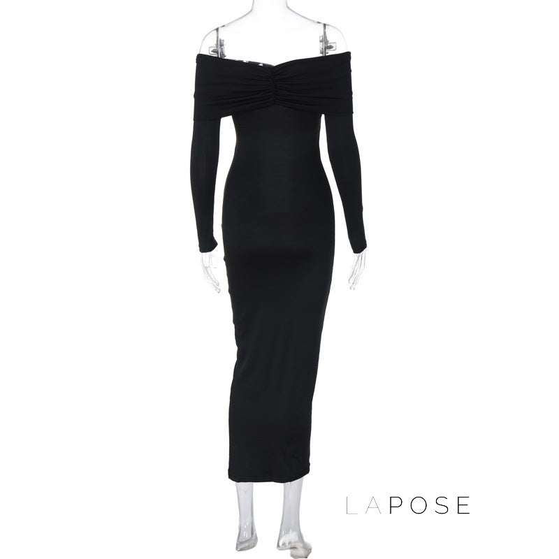 Jaxyn Off Shoulder Bodycon Dress [F19K7D8B]