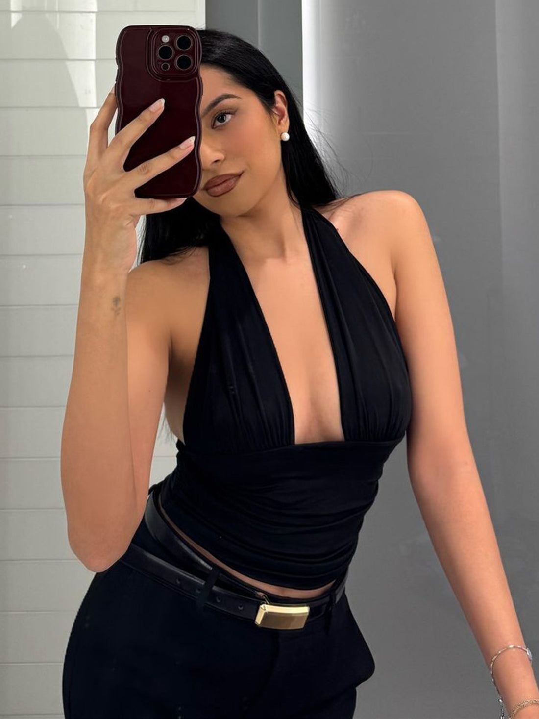 Jayana Halter Crop Top [JTVD0WIX]