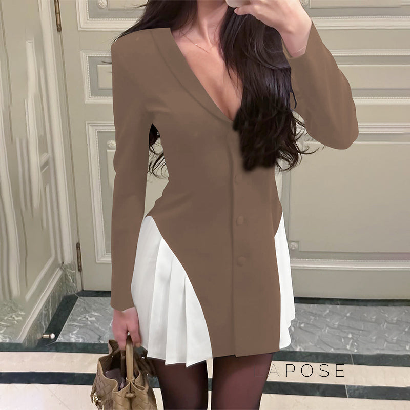 Jayani Contrasting Trim Skirt Set [WOSG5HS0]
