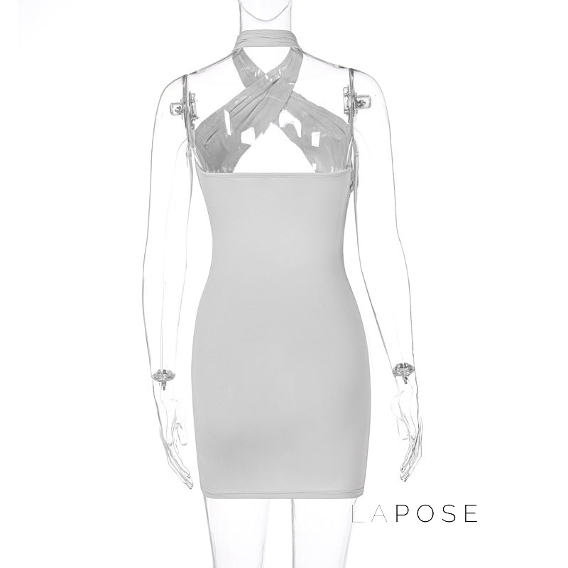 Jayani Halter Cut-Out Mini Dress [FH31I81T]