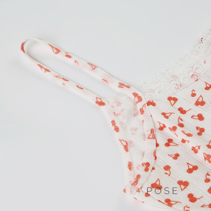 Jaycie Cherry Print Lounge Set [PW8FFYXS]