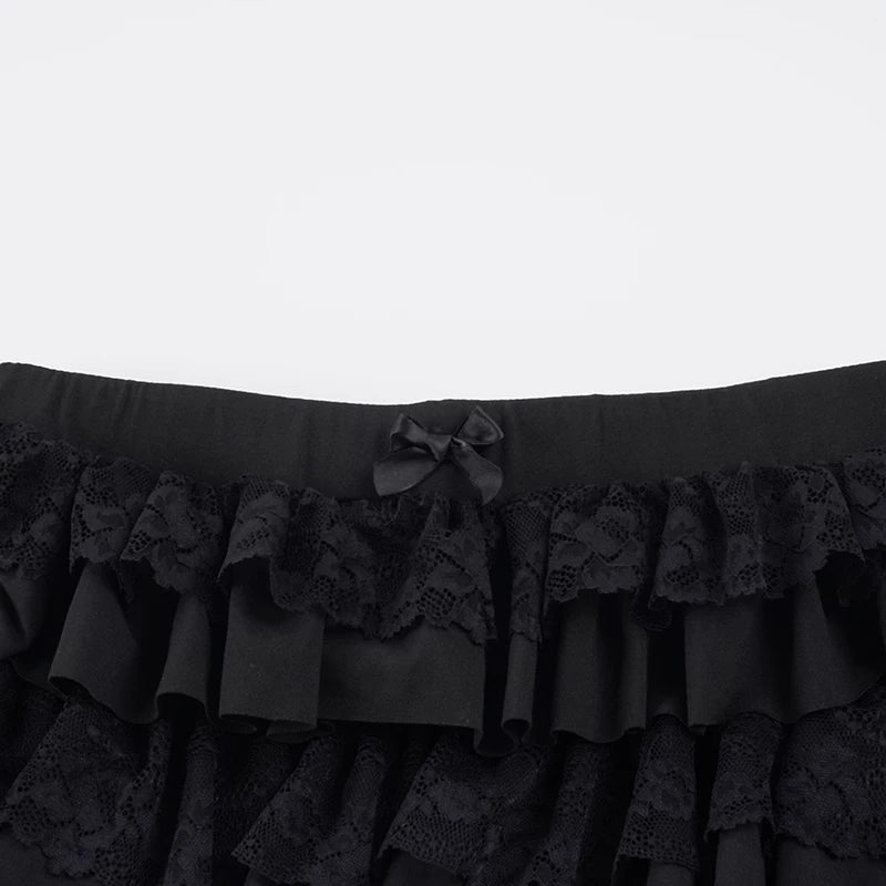 LaPose - Jayla Ruffled Lace Mini Skirt