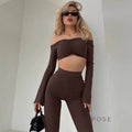 Jazmin One-Shoulder Pleated Pant Set [6OJKZ6XM]