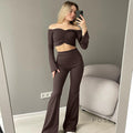 Jazmin One-Shoulder Pleated Pant Set [FIKPKURO]
