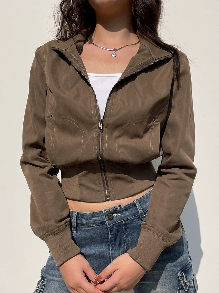 LaPose - Jeanette Cropped Utility Zip Jacket