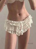 Jenavieve Ruffled Beach Shorts [FTWOJSQZ]
