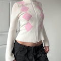 Jenesis Plaid Knit Cardigan [IN0QVHXU]