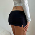Jenna Knit Lace-Up Mini Skirt [LY7DWI1P]