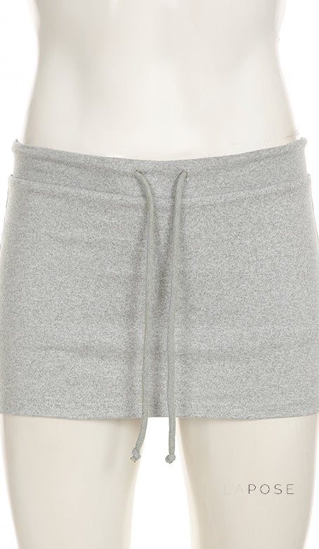 Jenna Knit Lace-Up Mini Skirt [M54PLMQD]