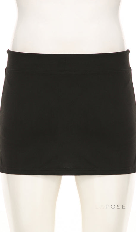 Jenna Knit Lace-Up Mini Skirt [X0V6QJ3O]