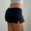 Jenna Knit Lace-Up Mini Skirt [N9LIFW2W]