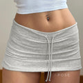 Jenna Knit Lace-Up Mini Skirt [0GWBJWA5]