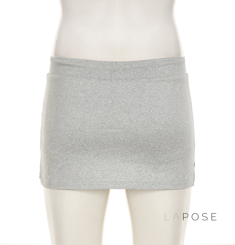 Jenna Knit Lace-Up Mini Skirt [PJ2DU3R8]