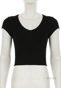 Jennie V-Neck Crop Top [BPUUD52H]