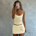 Jensen Rhinestone Mini Skirt Set [63IIKD66]