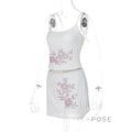 Jensen Rhinestone Mini Skirt Set [5359J01J]