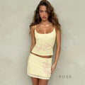 Jensen Rhinestone Mini Skirt Set [L74WJVM6]