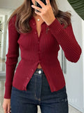 Jessalynn Knit Polo Top [IK89RUYJ]