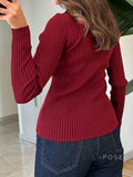 Jessalynn Knit Polo Top [C86A655L]