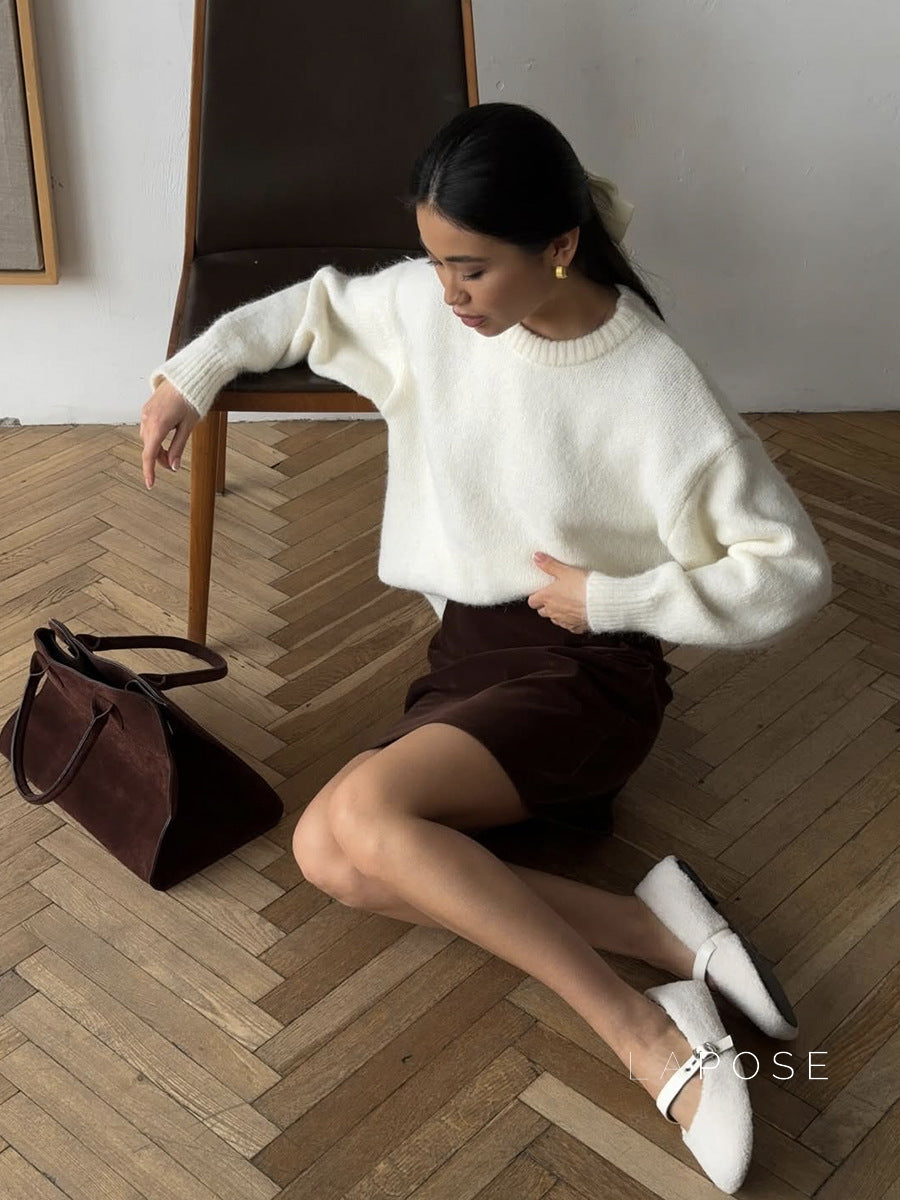 Jessie Colorblock Knit Sweater [QHS25AZ3]