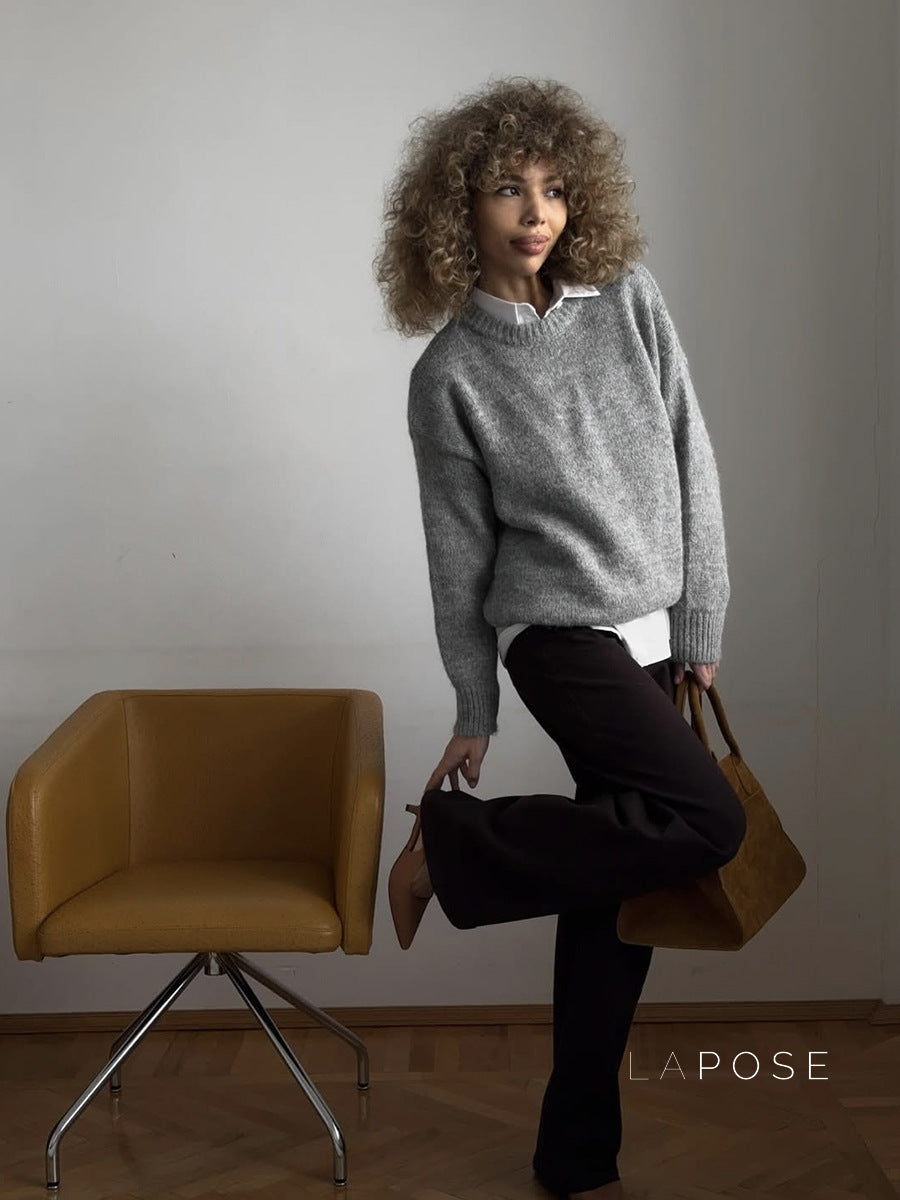 Jessie Colorblock Knit Sweater [186EMCOE]