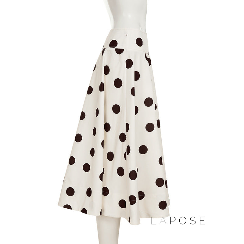 Jett Polka Dot Midi Skirt [LB6FY7BX]