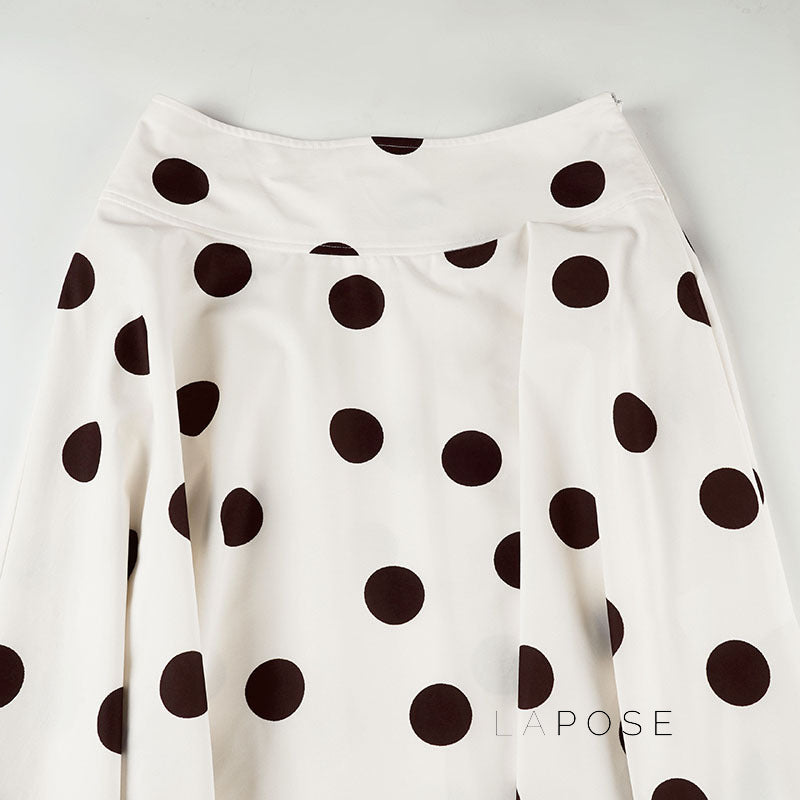 Jett Polka Dot Midi Skirt [CLFSKYGG]