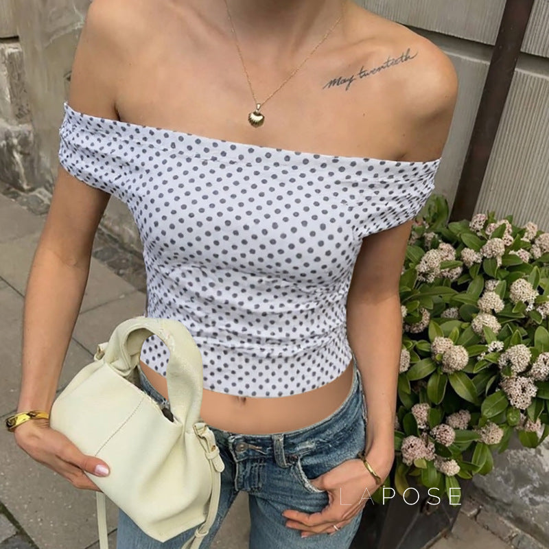 Joan Polka Dot Halter Top [04GUEYEZ]