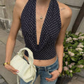 Joan Polka Dot Halter Top [DLYQIXVI]