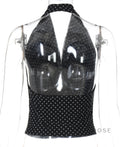 Joan Polka Dot Halter Top [COC8NFRF]